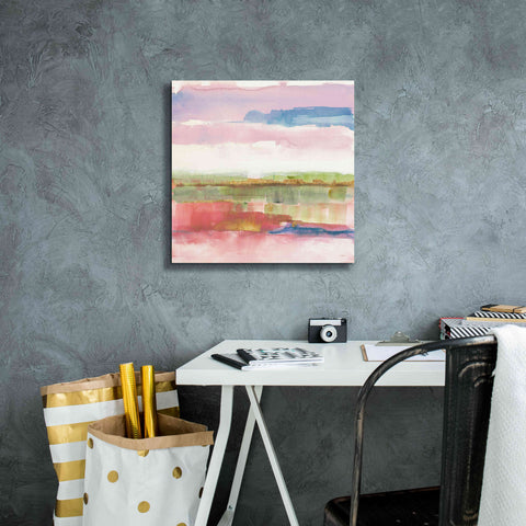 Image of 'Influence Of Line And Color Gold Bright' by Mike Schick, Giclee Canvas Wall Art,18x18