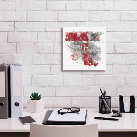 Image of 'Moving In And Out Of Traffic II Red Grey' by Mike Schick, Giclee Canvas Wall Art,12x12