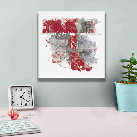 Image of 'Moving In And Out Of Traffic II Red Grey' by Mike Schick, Giclee Canvas Wall Art,12x12