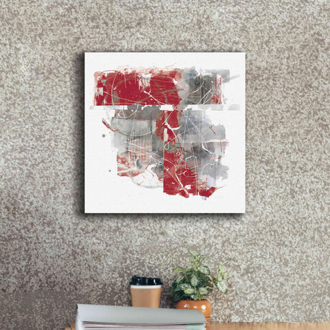 Image of 'Moving In And Out Of Traffic II Red Grey' by Mike Schick, Giclee Canvas Wall Art,18x18
