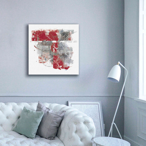 Image of 'Moving In And Out Of Traffic II Red Grey' by Mike Schick, Giclee Canvas Wall Art,37x37