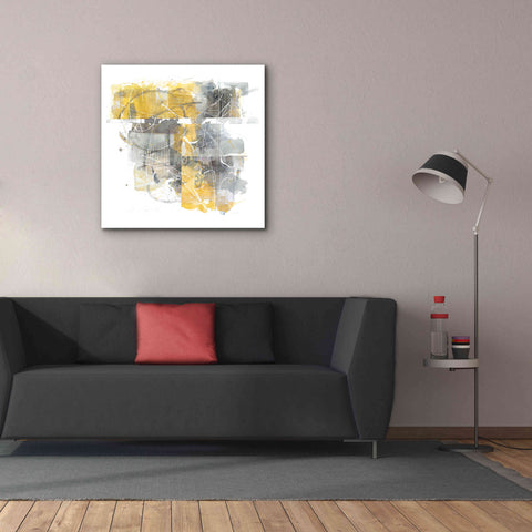 Image of 'Moving In And Out Of Traffic II Yellow Grey' by Mike Schick, Giclee Canvas Wall Art,37x37