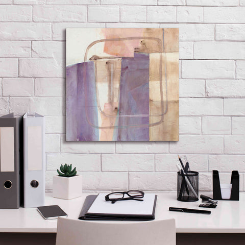 Image of 'Passage I Blush Purple' by Mike Schick, Giclee Canvas Wall Art,18x18