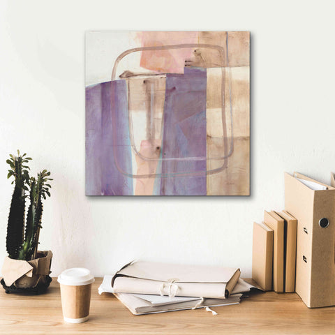 Image of 'Passage I Blush Purple' by Mike Schick, Giclee Canvas Wall Art,18x18