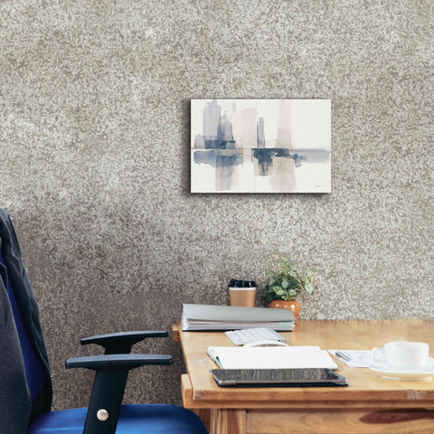 Image of 'Improvisation II Navy' by Mike Schick, Giclee Canvas Wall Art,18x12