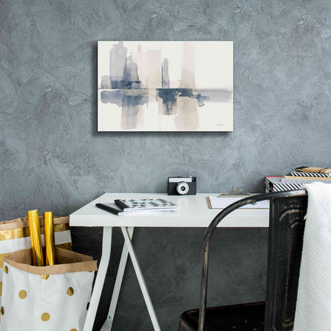 Image of 'Improvisation II Navy' by Mike Schick, Giclee Canvas Wall Art,18x12