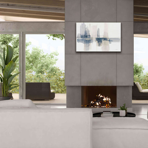 Image of 'Improvisation II Navy' by Mike Schick, Giclee Canvas Wall Art,40x26