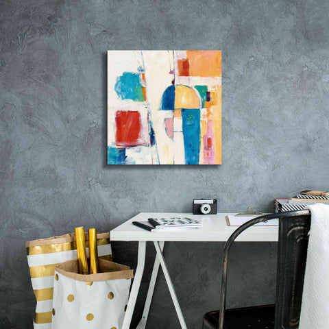 Image of 'Down To The Street' by Mike Schick, Giclee Canvas Wall Art,18x18