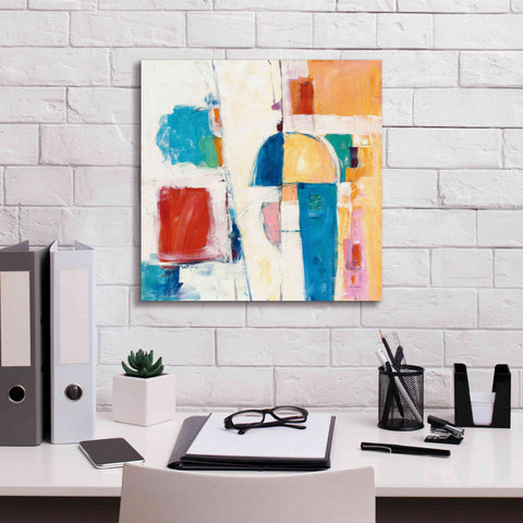 Image of 'Down To The Street' by Mike Schick, Giclee Canvas Wall Art,18x18