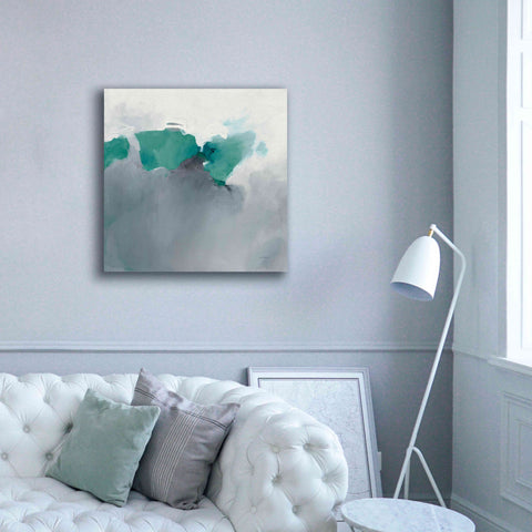 Image of 'Dark To Light Peacock' by Mike Schick, Giclee Canvas Wall Art,37x37