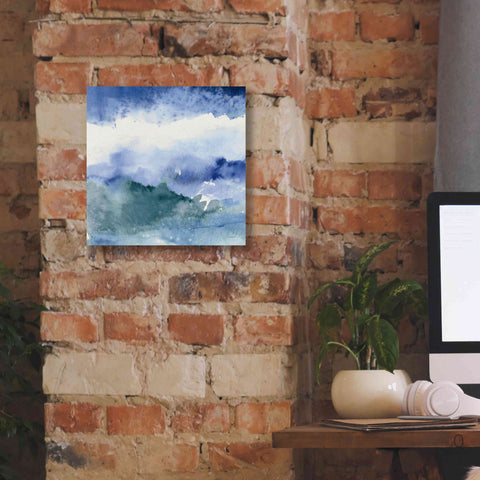 Image of 'Midnight At The Lake III Cool' by Mike Schick, Giclee Canvas Wall Art,12x12