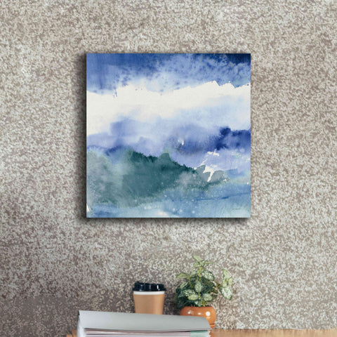 Image of 'Midnight At The Lake III Cool' by Mike Schick, Giclee Canvas Wall Art,18x18