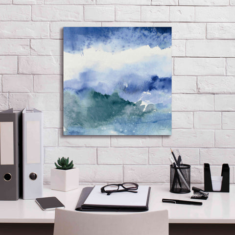 Image of 'Midnight At The Lake III Cool' by Mike Schick, Giclee Canvas Wall Art,18x18