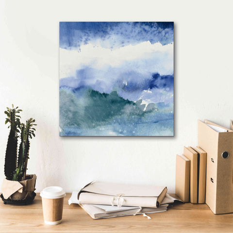 Image of 'Midnight At The Lake III Cool' by Mike Schick, Giclee Canvas Wall Art,18x18