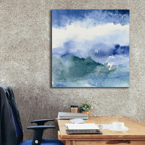 Image of 'Midnight At The Lake III Cool' by Mike Schick, Giclee Canvas Wall Art,37x37