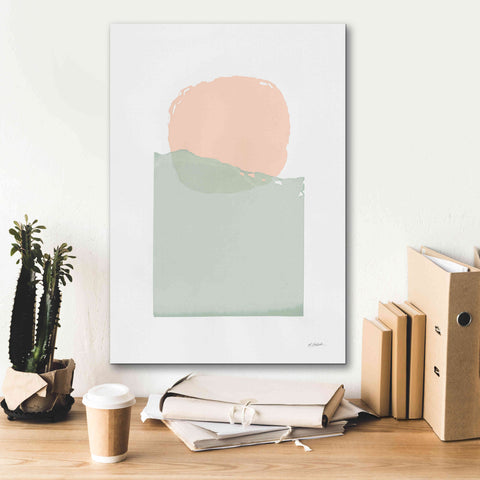 Image of 'Buoyant Pink And Green' by Mike Schick, Giclee Canvas Wall Art,18x26