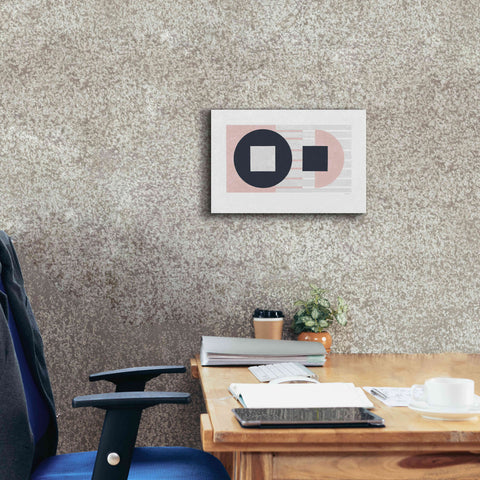 Image of 'Laterally Speaking Pink' by Mike Schick, Giclee Canvas Wall Art,18 x 12