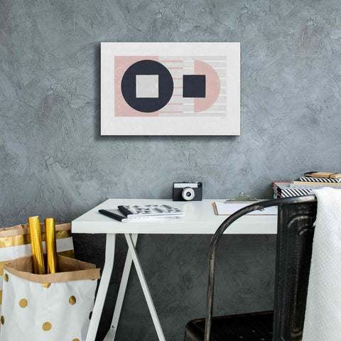 Image of 'Laterally Speaking Pink' by Mike Schick, Giclee Canvas Wall Art,18 x 12