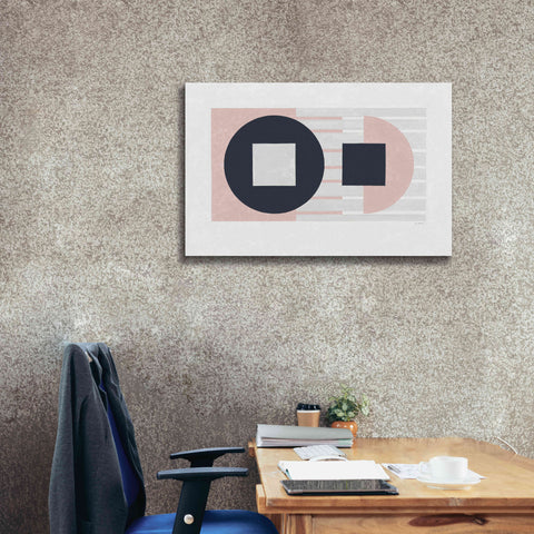 Image of 'Laterally Speaking Pink' by Mike Schick, Giclee Canvas Wall Art,40 x 26