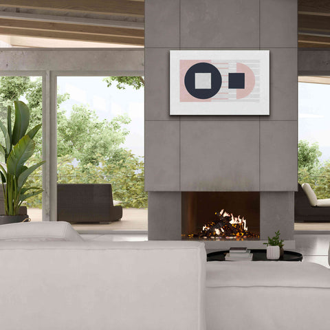 Image of 'Laterally Speaking Pink' by Mike Schick, Giclee Canvas Wall Art,40 x 26