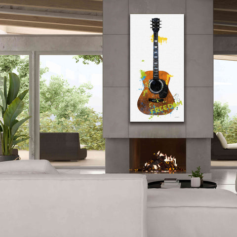 Image of 'Garage Band II Graffiti' by Mike Schick, Giclee Canvas Wall Art,30 x 60