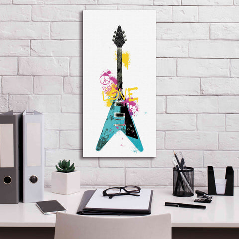 Image of 'Garage Band III Graffiti' by Mike Schick, Giclee Canvas Wall Art,12 x 24