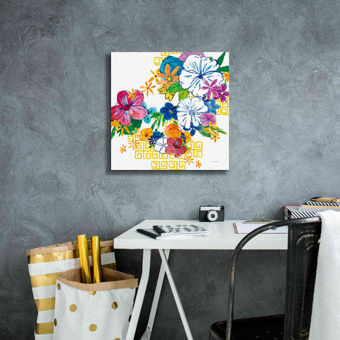 Image of 'Flower Power II' by Mike Schick, Giclee Canvas Wall Art,18x18