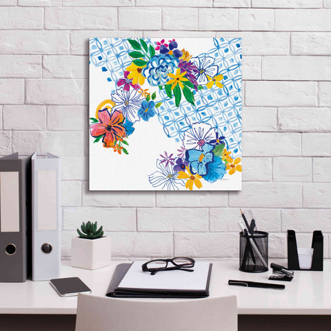 Image of 'Flower Power IV' by Mike Schick, Giclee Canvas Wall Art,18x18