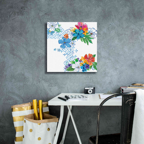 Image of 'Flower Power V' by Mike Schick, Giclee Canvas Wall Art,18x18