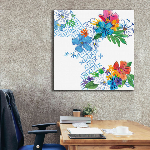 Image of 'Flower Power V' by Mike Schick, Giclee Canvas Wall Art,37x37