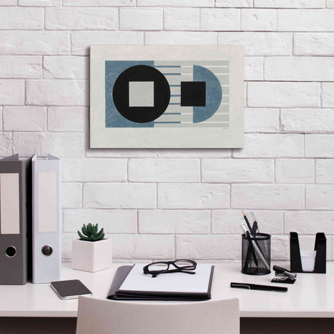 Image of 'Laterally Speaking Blue' by Mike Schick, Giclee Canvas Wall Art,18 x 12