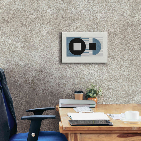 Image of 'Laterally Speaking Blue' by Mike Schick, Giclee Canvas Wall Art,18 x 12