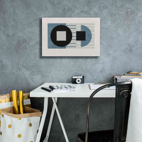 Image of 'Laterally Speaking Blue' by Mike Schick, Giclee Canvas Wall Art,18 x 12