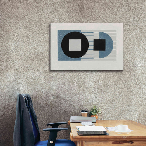 Image of 'Laterally Speaking Blue' by Mike Schick, Giclee Canvas Wall Art,40 x 26