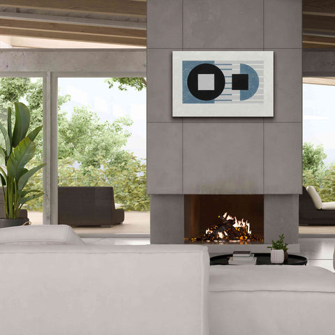 Image of 'Laterally Speaking Blue' by Mike Schick, Giclee Canvas Wall Art,40 x 26