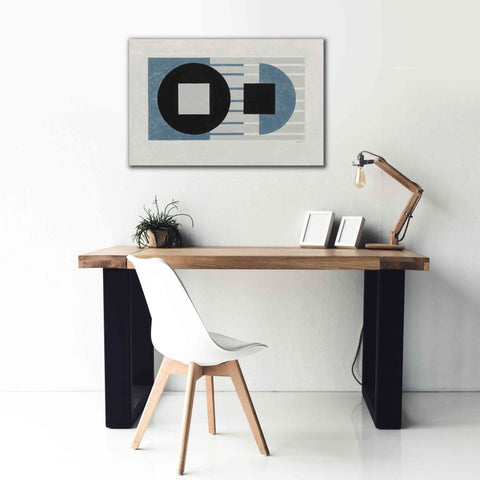 Image of 'Laterally Speaking Blue' by Mike Schick, Giclee Canvas Wall Art,40 x 26