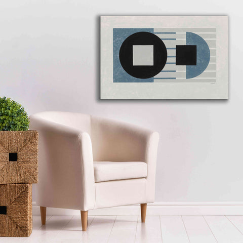 Image of 'Laterally Speaking Blue' by Mike Schick, Giclee Canvas Wall Art,40 x 26