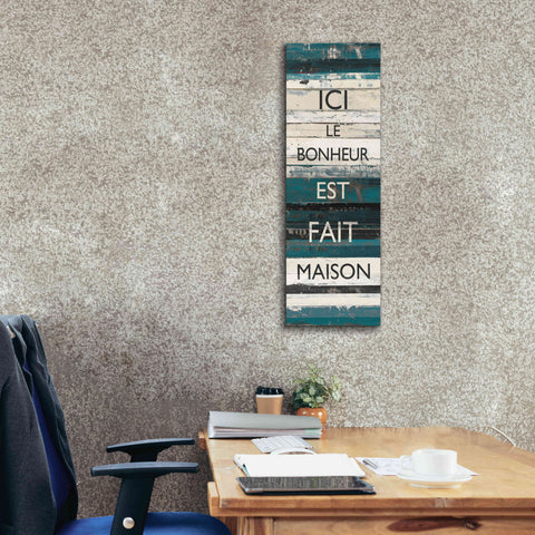 Image of 'Blue Zephyr Quote IV' by Mike Schick, Giclee Canvas Wall Art,12 x 36