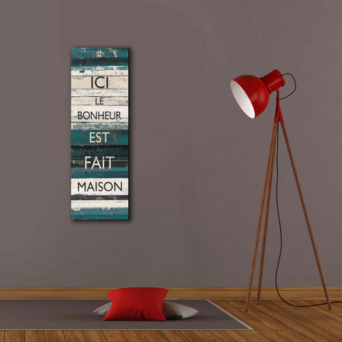 Image of 'Blue Zephyr Quote IV' by Mike Schick, Giclee Canvas Wall Art,12 x 36