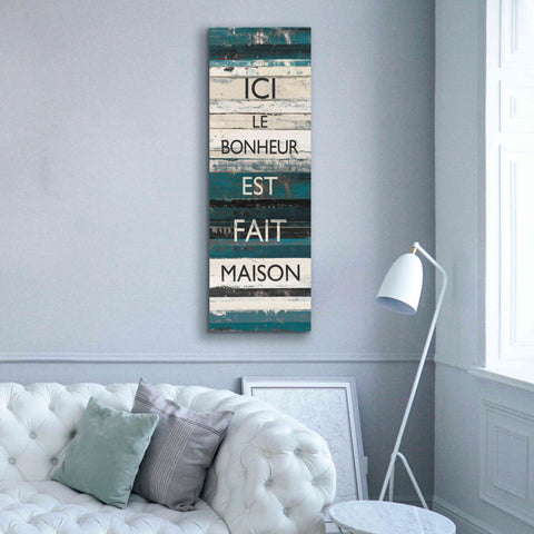 Image of 'Blue Zephyr Quote IV' by Mike Schick, Giclee Canvas Wall Art,20 x 60