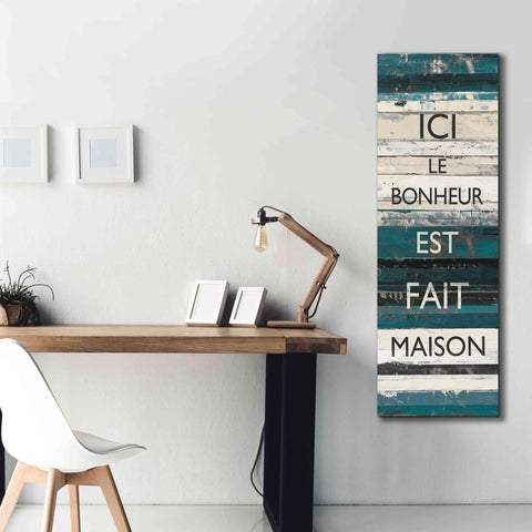 Image of 'Blue Zephyr Quote IV' by Mike Schick, Giclee Canvas Wall Art,20 x 60