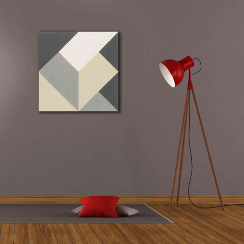 Image of 'Triangles I Neutral Crop' by Mike Schick, Giclee Canvas Wall Art,26x26