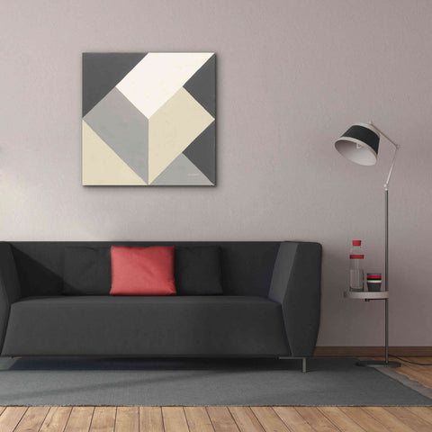 Image of 'Triangles I Neutral Crop' by Mike Schick, Giclee Canvas Wall Art,37x37