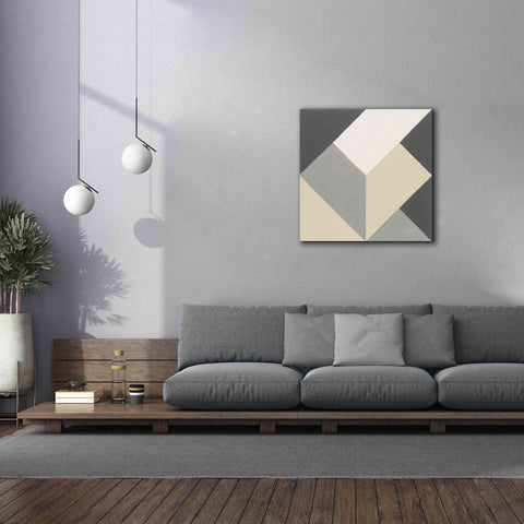 Image of 'Triangles I Neutral Crop' by Mike Schick, Giclee Canvas Wall Art,37x37