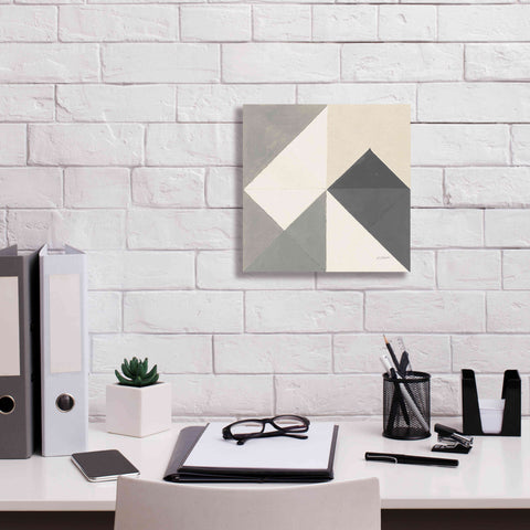 Image of 'Triangles IV Neutral Crop' by Mike Schick, Giclee Canvas Wall Art,12x12