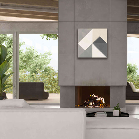 Image of 'Triangles IV Neutral Crop' by Mike Schick, Giclee Canvas Wall Art,26x26