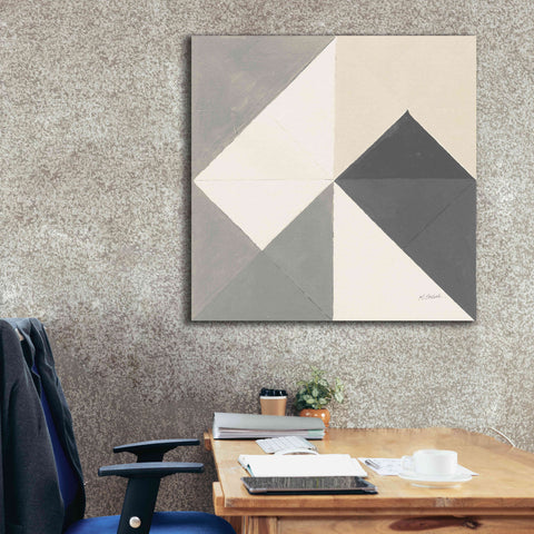 Image of 'Triangles IV Neutral Crop' by Mike Schick, Giclee Canvas Wall Art,37x37