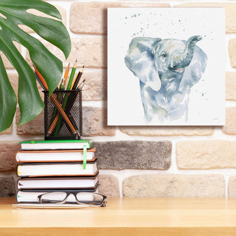 Image of 'Baby Elephant' by Katrina Pete, Giclee Canvas Wall Art,12x12