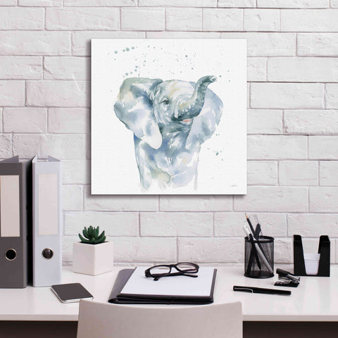 Image of 'Baby Elephant' by Katrina Pete, Giclee Canvas Wall Art,18x18