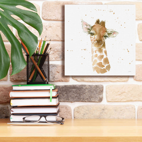 Image of 'Baby Giraffe' by Katrina Pete, Giclee Canvas Wall Art,12x12